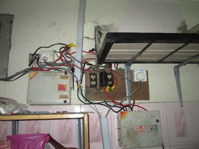 haphazard connection of wires