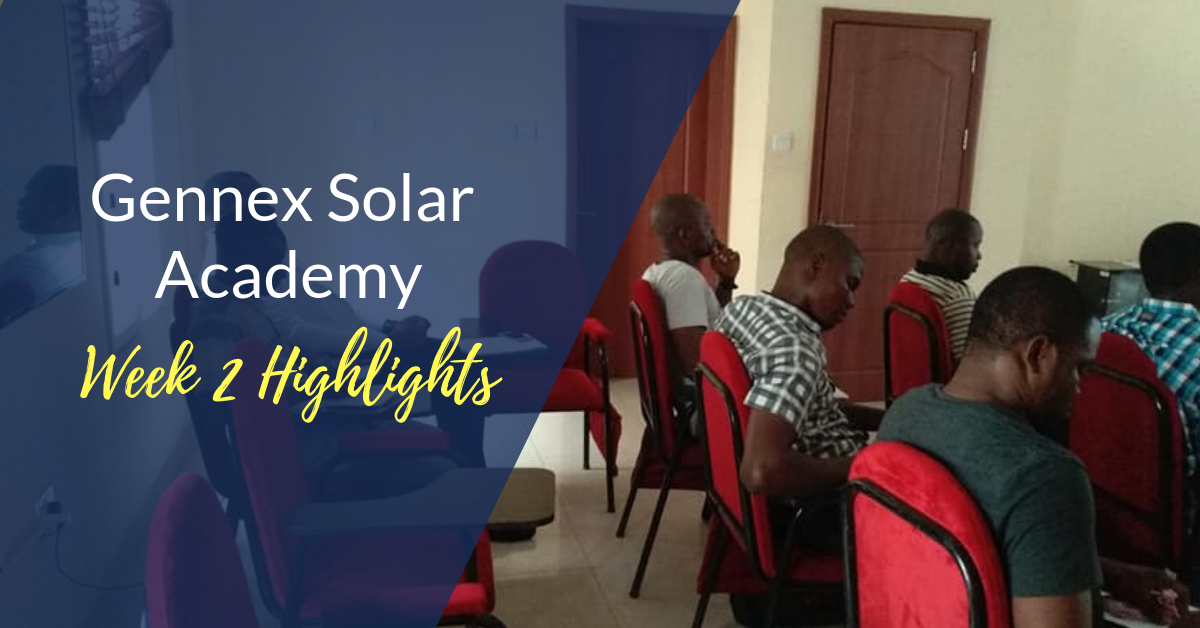 Week 2 highlights of Gennex Solar Academy