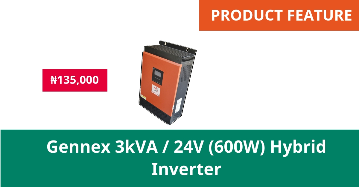Product Feature : Gennex 3kVA / 24V (600W MPPT) Hybrid Inverter