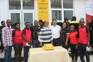 Petrocam Trading Nigeria Ltd. Managing Director, Mr. Patrick Ilo and Technical Director, Mrs. Toyin Ilo flanked by some of Gennex staff
