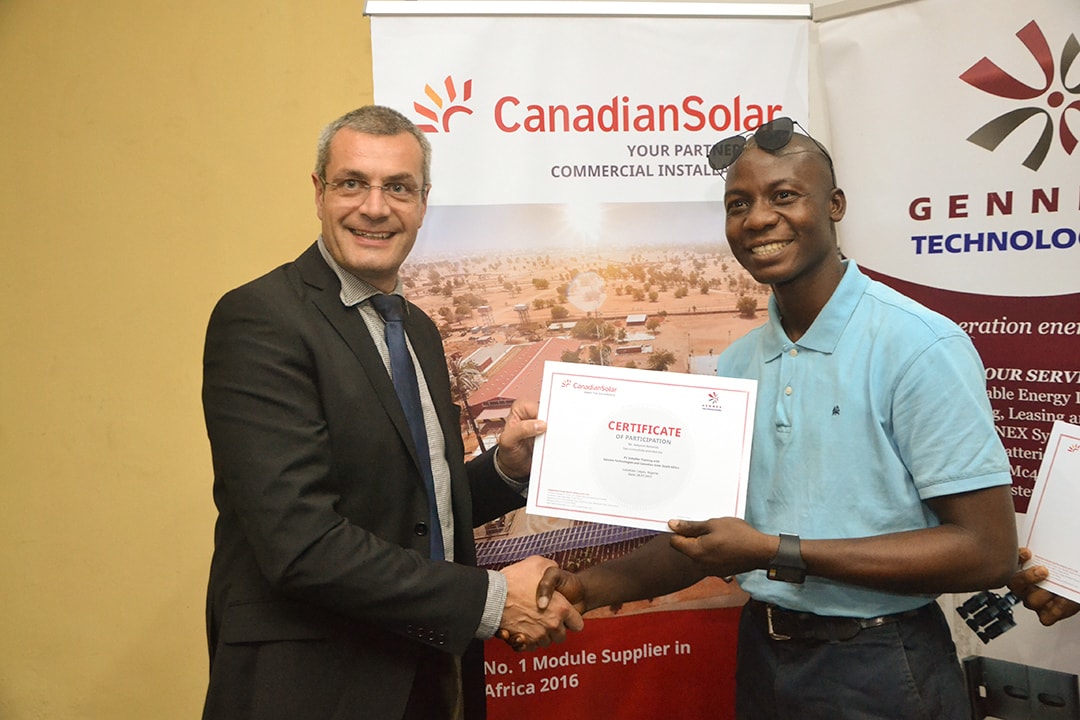 Certification at Gennex Solar Academy