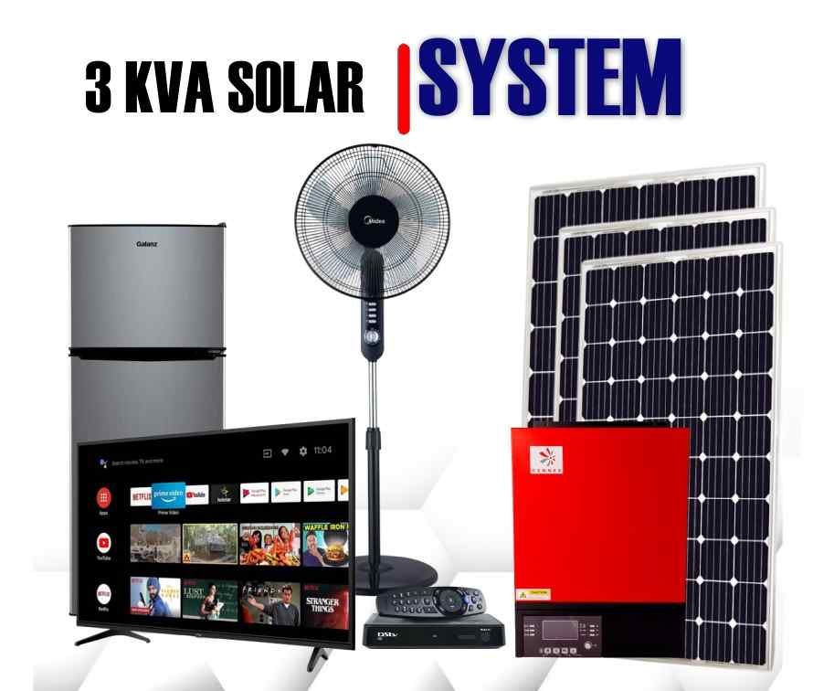 Pictures of appliances a 3 kva solar system can power